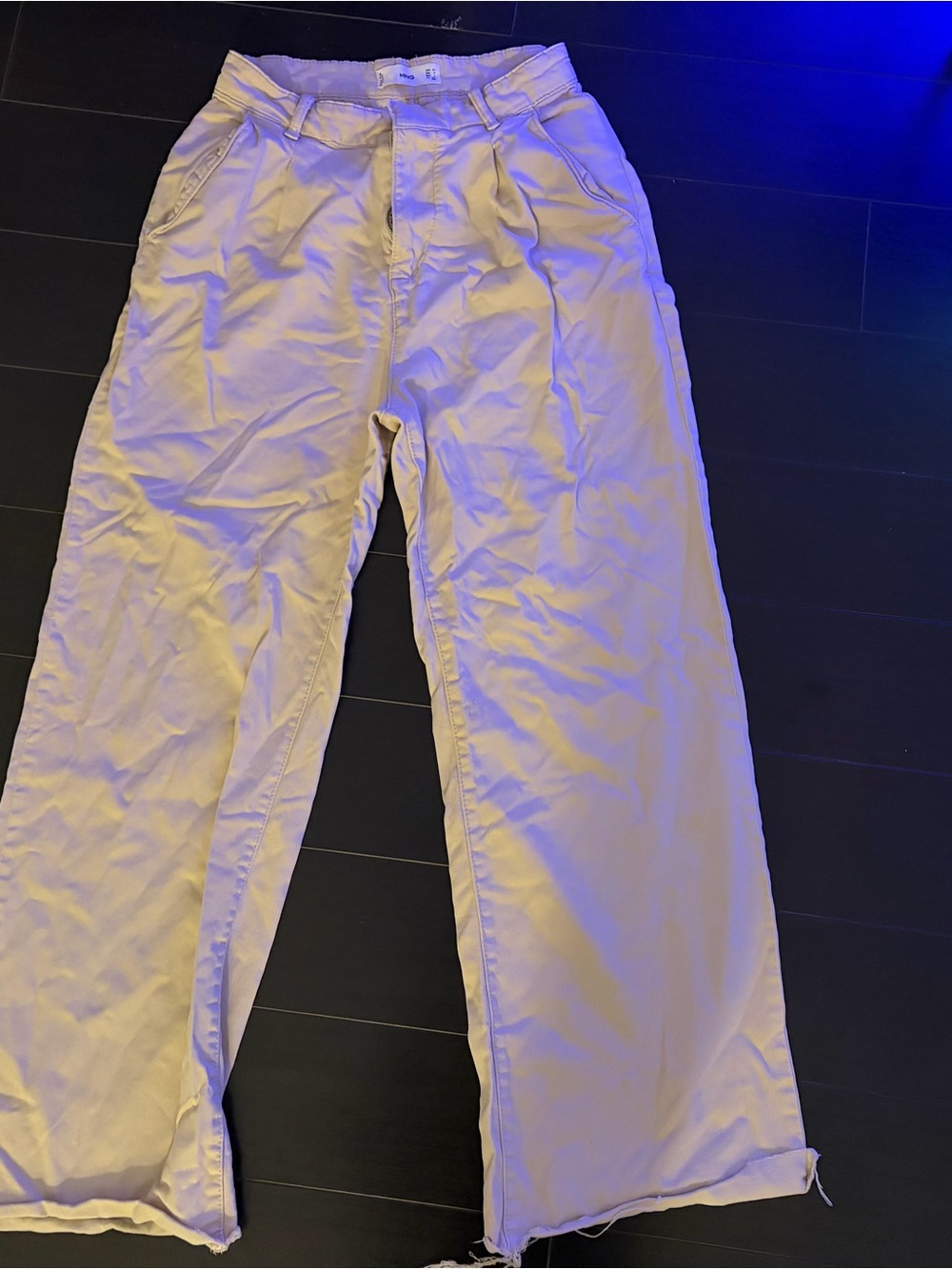 Casual Straight-Leg Pants in Light Beige